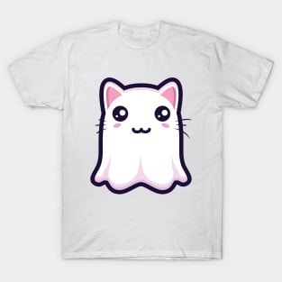 Kawaii Ghost Cat T-Shirt